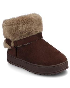 Journee Collection Journee Thada Slipper Bootie - Brown