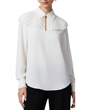 Trina Turk Windmill Pleated Top - White