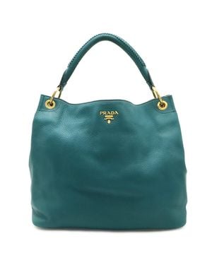 Prada Leather Shoulder Bag - Green