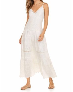 LoveShackFancy Weston Silk Dress - White