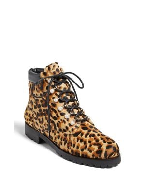 Jack Rogers Peyton Pearl Boots Leopard Ankle Bootie Jobb118 - Brown