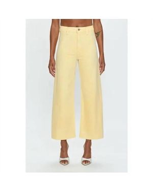 Pistola Penny Ankle Pintuck High Rise Wide Leg Pant - Yellow