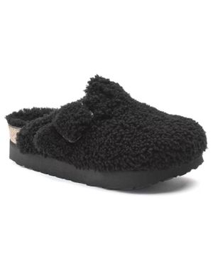 Papillio Boston Big Buckle Clog - Black