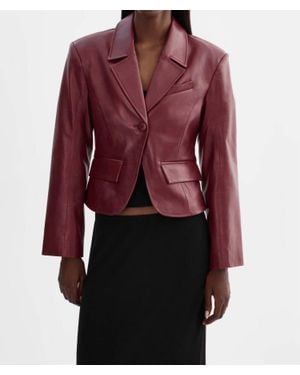 Lamarque Valentina Leather Blazer - Red