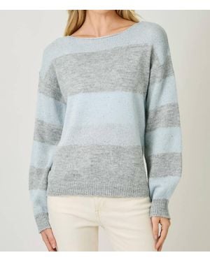 Mystree Color Blocked Sequins Sweater - Gray