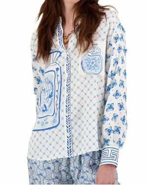 ME 369 Isabel Printed Shirt - Blue