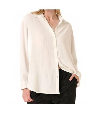 Mittoshop Airflow Button Down Long Sleeve Shirt - Natural