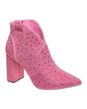 Olem Diva Rhinestone Boots - Pink