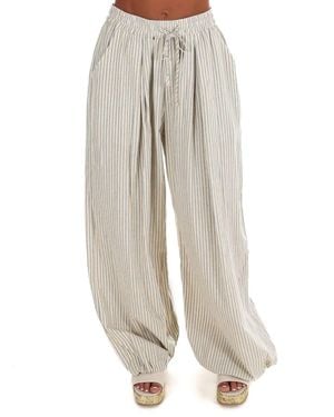 Klesis Nantucket Stripe Balloon Pants - White