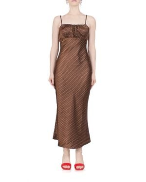 Ciao Lucia Leo Satin Midi Dress - Multicolor