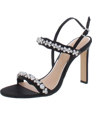 Badgley Mischka Odette Satin Stiletto Slingback Sandals - Black