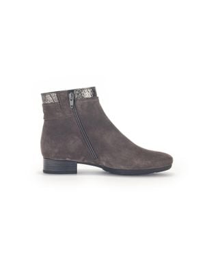 Gabor Ankle With Zip Boots - Gray