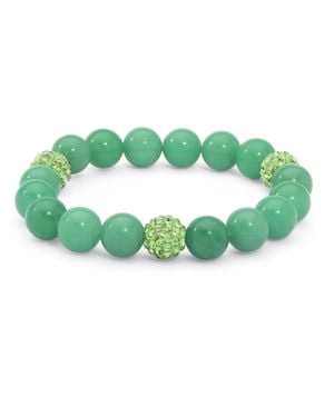 Palmbeach Jewelry Agate & Simulated Birthstone Stretch Bracelet - Green