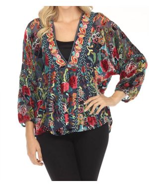Johnny Was Minto Burnout Jacket - Red