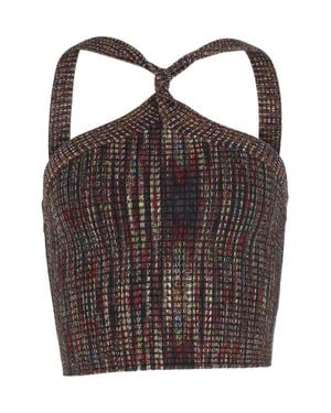 Alexander Wang T By Halter Crop Top - Brown