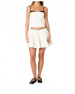 Nia Fremont Slim Spaghetti Top - White