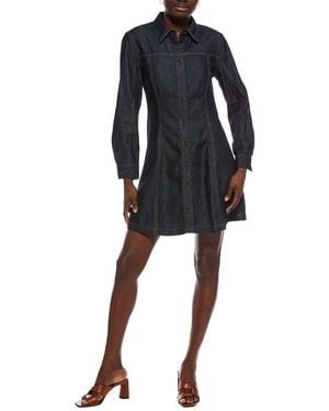Madewell Seamed Denim Mini Shirtdress - Black