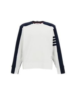 Thom Browne Cotton 4-Bar Crewneck Sweatshirt - Black