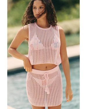 LSPACE Sander Crochet Tank - Pink