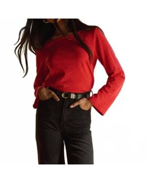 Nation Ltd Tavin Tie Back Top - Red