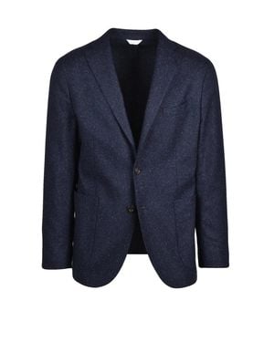 Boglioli Stretch Virgin Wool-Blend Tailored Jacket - Blue