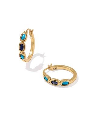 Kendra Scott Mini Elisa Vintage Hoop Earrings - Metallic