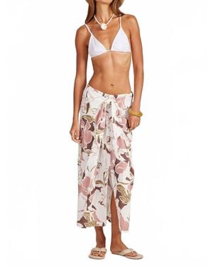 Bobi Faux Sarong Wrap - White