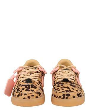 Off-White c/o Virgil Abloh Pony Hair Leather Animal Print Low-Top Sneakers - Natural