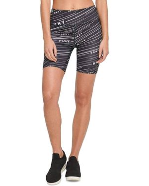 DKNY Meterorite Print High Waist Bike Shorts - Blue