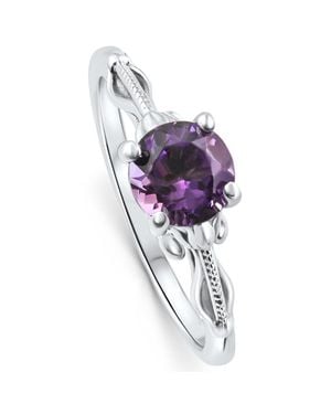 Pompeii3 6Mm Amethyst Solitaire Ring - Purple