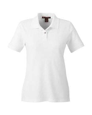 Harriton Cotton Polo - White