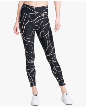 DKNY Sport Amaryllis Printed High Rise Leggings - Blue