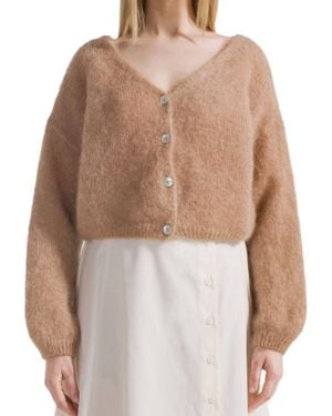 American Dreams Cornelia Cropped Cardigan - Brown