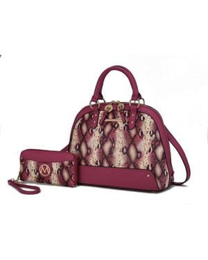 MKF Collection by Mia K Frida Satchel And Wallet Handbag – 2 Pieces - Red