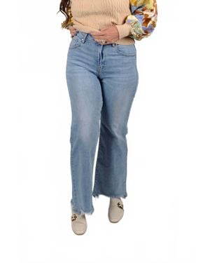 Risen High Rise Wide Leg Jeans - Blue