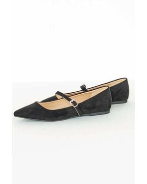 MIA Aviba Suede Mary Jane Flat Shoes - Gray
