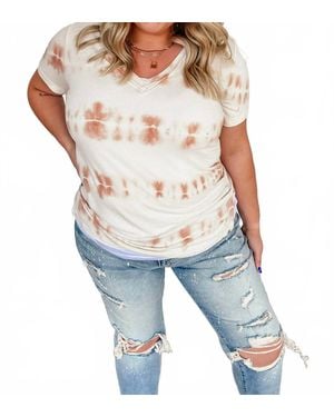 Pol Sierra Striped Tie Dye Tee - Blue