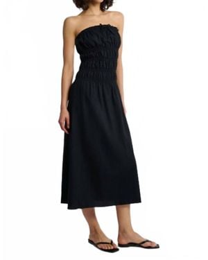 Onia Smocked Maxi Dress - Black