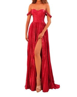 Amarra Elegant Romantic Prom Dress - Red