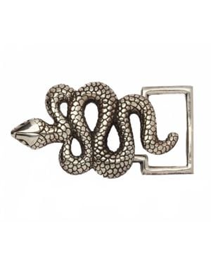 Claris Virot Snake Belt Buckle - Metallic