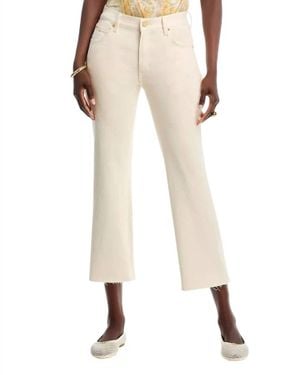 Kobi Halperin Mika High Rise Straight Raw Cut Hem Jeans - Natural