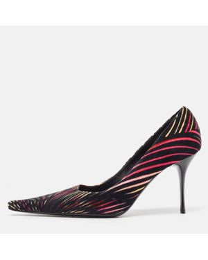 Missoni Velvet Suede Pointed Toe Pumps - Blue