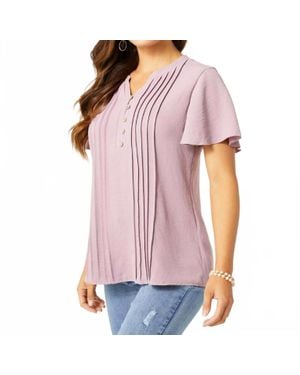 Coco + Carmen Savanna Button Down Top - Pink