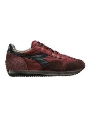 Diadora Brick Equipe Dirty Sw Evo Suede Canvas Low-Top Sneakers - Brown