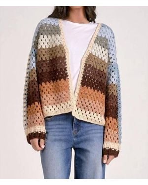 Elan Nara Stripe Cardigan - Multicolor