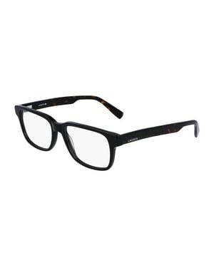 Lacoste Eyeglasses Rectangle Full Rim, Frame And Clear Demo Lenses Lens L2910001 - Black