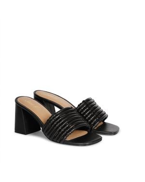 Saint G. Bethany Leather Block Heel - Black