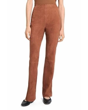 Theory Suede Slit Hem Pants - Orange