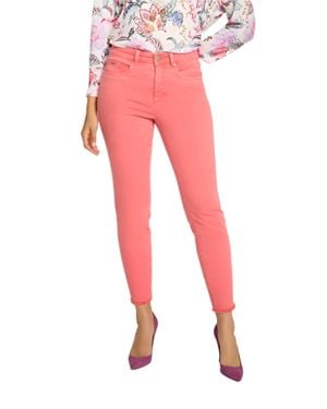 Fdj Olivia Mid Rise Skinny Jeans - Red