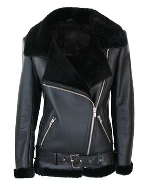TruClothing Shearling Sheepskin Jacket - Black